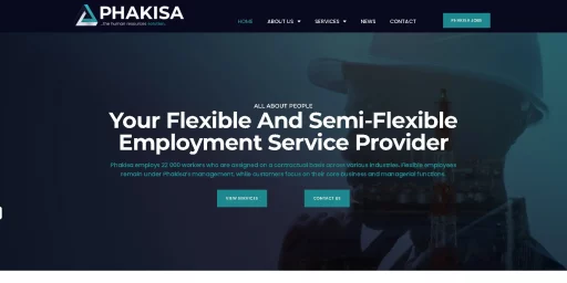 Phakisa Website Screenshot